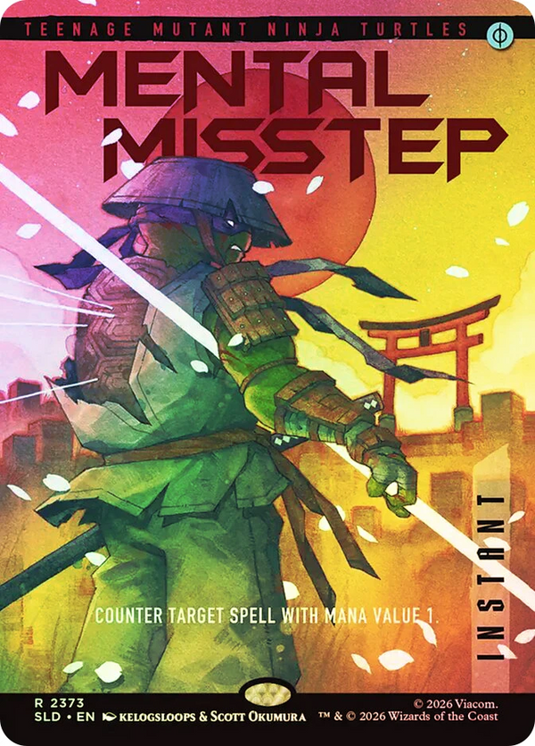 Mental Misstep FA FOIL - Secret Lair Ninja Turtles SLD 2373 - NM EN MTG TCG