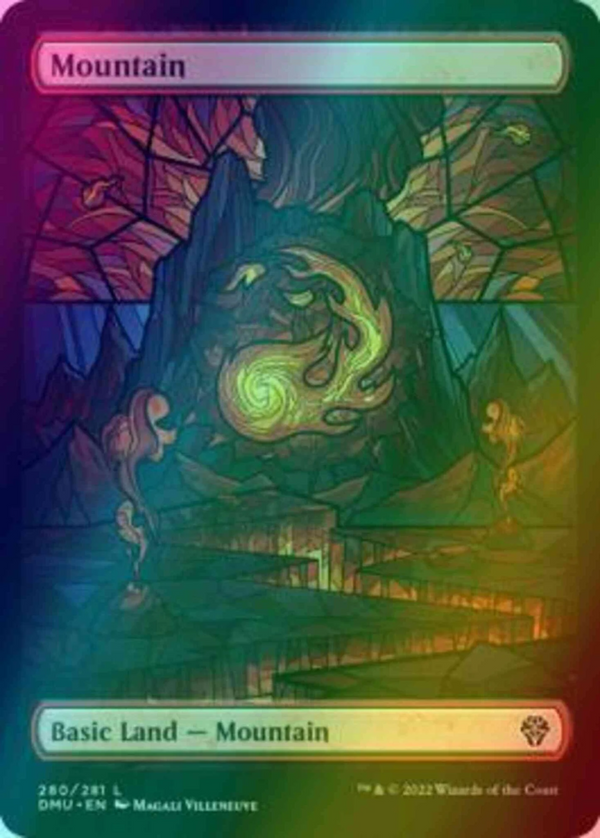 Mountain Full Art Foil - Dominaria United - DMU 280 - EN - NM - MTG Magic