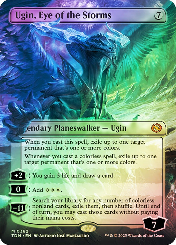 Ugin, Eye of the Storms Full Art FOIL - Tarkir Dragonstorm TDM 382 - NM EN MTG