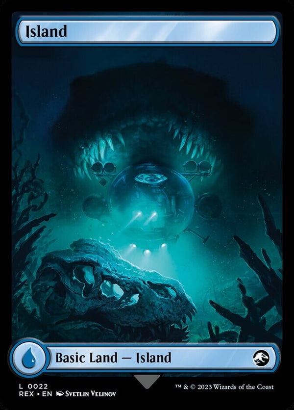 Jurassic World Collection - Island Full Art REX 22 - NM EN - Magic MTG