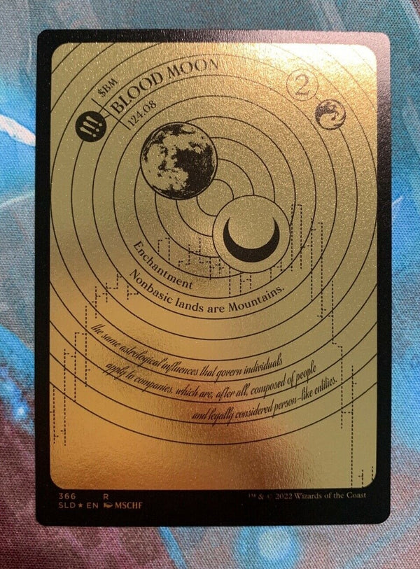 Blood Moon Full Art Gold Etched Foil - Secret Lair SLD 366 - Near Mint - EN MTG 