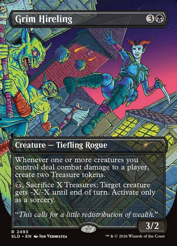 Grim Hireling FOIL - Secret Lair X Dungeons & Dragons SLD 2493 - NM EN Magic