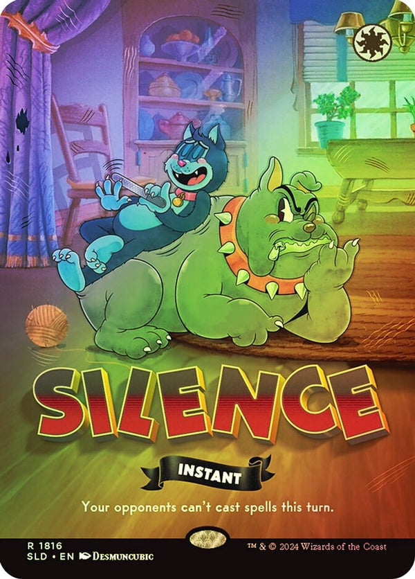Silence Full Art FOIL - Secret Lair Twisted Toons SLD 1816 - NM EN - Magic