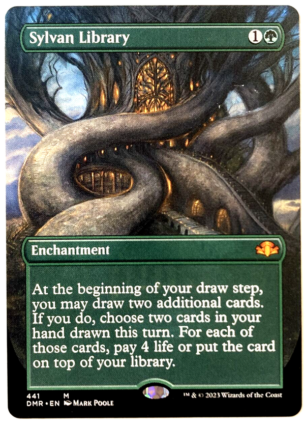 Sylvan Library Full Art - Dominaria Remastered DMR 441 - NM EN - MTG Magic
