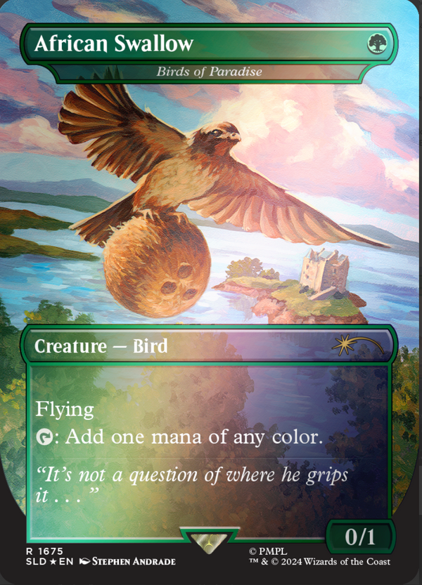 Birds of Paradise Swallow FOIL FA - SLD 1675 Secret Lair Monty Python EN NM MTG