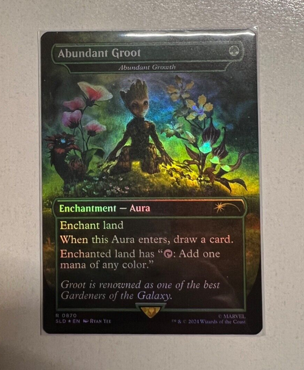 Abundant Growth / Abundant Groot Foil - Secret Lair Marvel SLD 870 - EN NM Magic