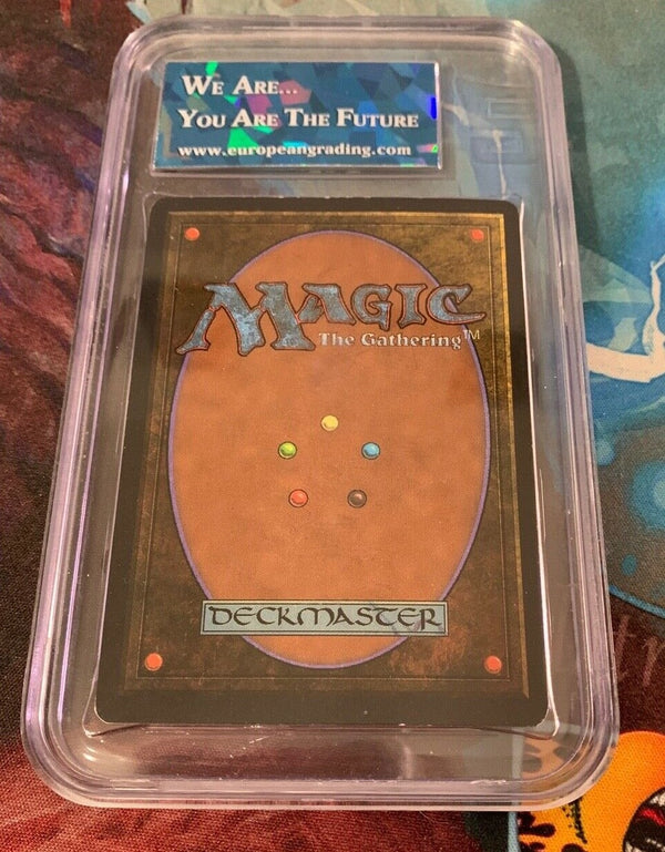 Mox Sapphire Unlimited Signed 8 - 8.5 Graded Near Mint Magic The Gathering MTG