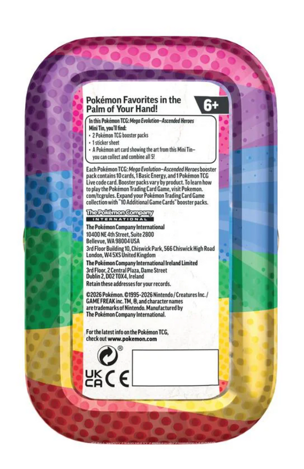 Pokemon - Ascended Heroes Mini Tin Box (2 Boosterpacks) EN - PKM NEU OVP SEALED