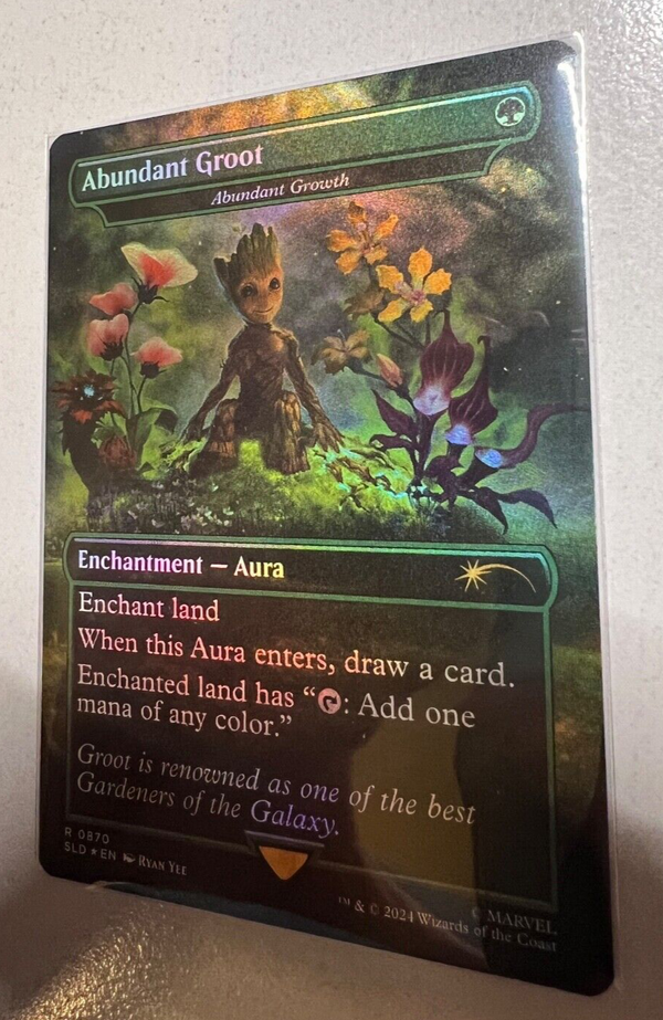 Abundant Growth / Abundant Groot Foil - Secret Lair Marvel SLD 870 - EN NM Magic