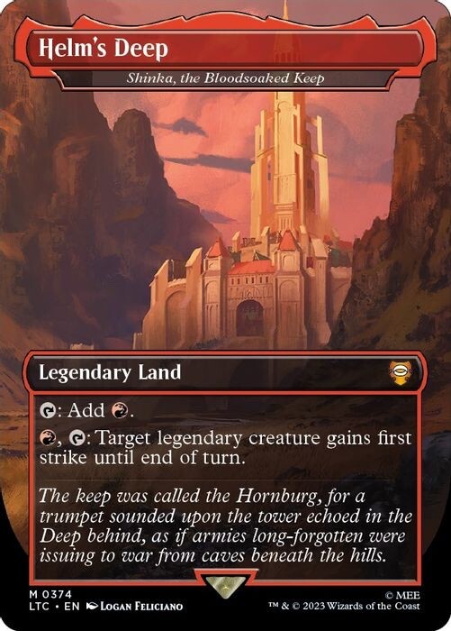 Shinka, the Bloodsoaked Keep FA - Lord of The Rings - LTC 374 - EN NM - MTG