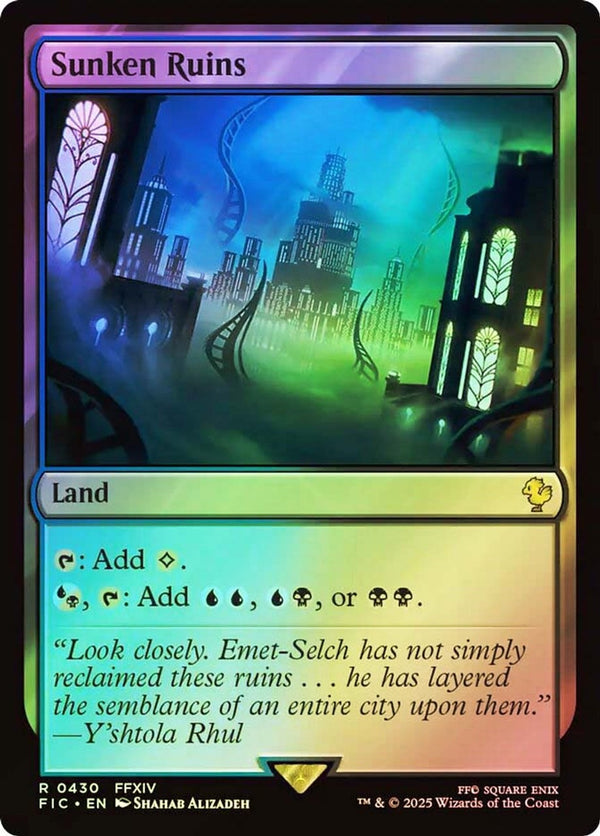 Sunken Ruins SURGE FOIL - Commander Final Fantasy FIC 430 - EN NM MTG Magic
