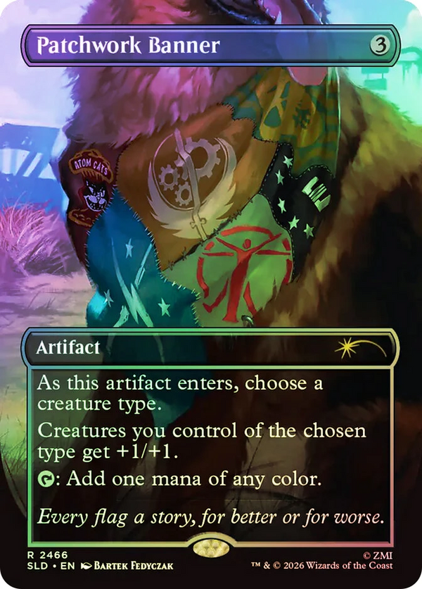 Patchwork Banner FOIL Full Art - Secret Lair X Fallout Dog SLD 2466 - NM EN MTG