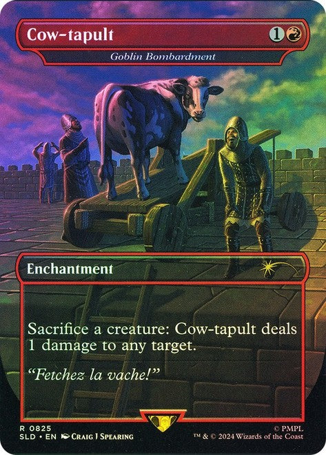 Cow-tapult Goblin Bombardment FOIL FA - SLD 825 SL Monty Python EN NM MTG