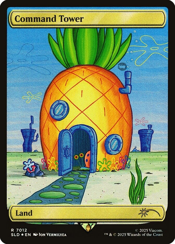 Command Tower Full Art FOIL Bikini Bottom - Secret Lair SpongeBob SLD 7012 EN NM