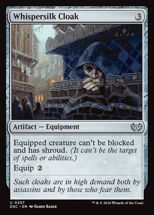 Whispersilk Cloak - Duskmourn DSC 257 NM EN - MTG Magic The Gathering