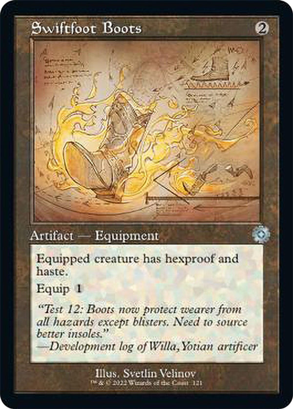 Swiftfoot Boots Retro Frame Artifact - EN NM - Brothers War 121 - MTG Magic