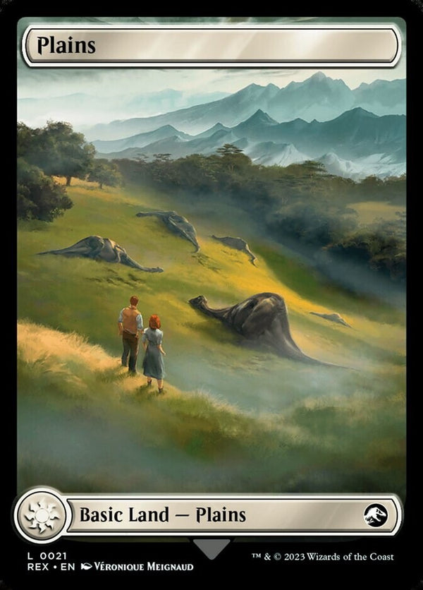 Jurassic World Collection - Plains Full Art REX 21 - NM EN - Magic MTG