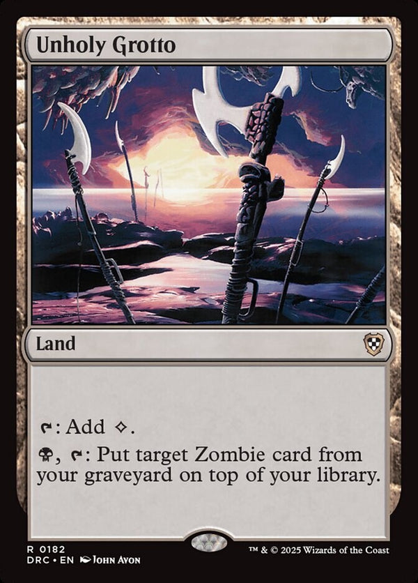 Unholy Grotto - Commander Aetherdrift DRC 182 - NM EN - Magic MTG