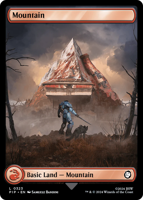 Mountain Basic Land Full Art - Fallout - NM EN - PIP 323 - Magic MTG