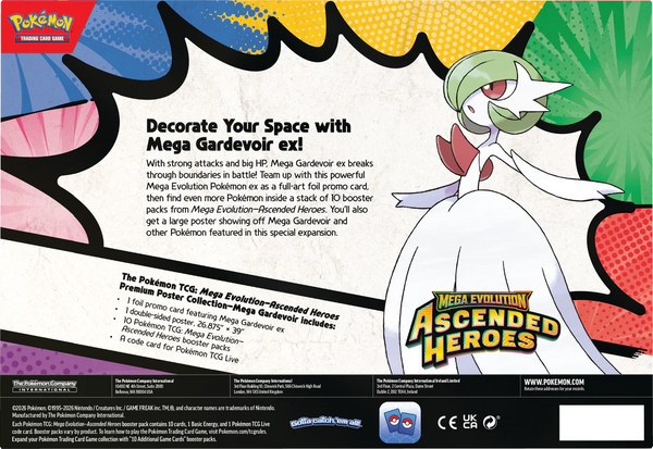 Pokemon Mega Evolution Ascended Heroes Premium Poster Collection Mega Gardevoir