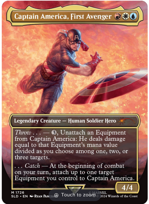 Captain America, First Avenger FOIL FA - Secret Lair Marvel SLD 1726 - EN NM MTG