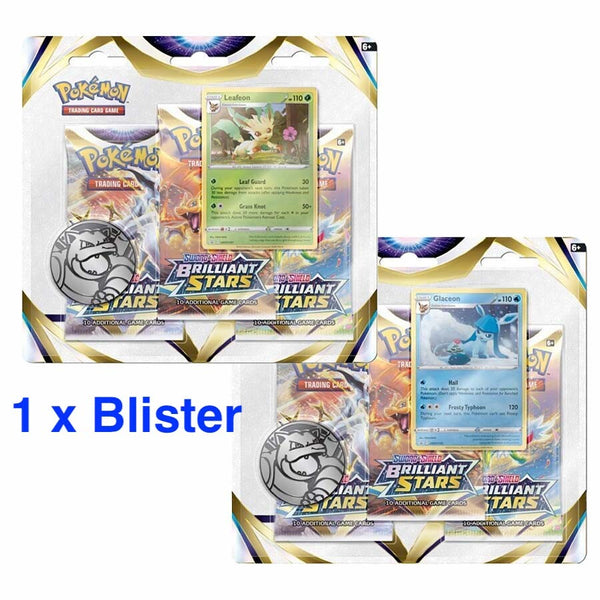 Pokémon - Brilliant Stars SWSH 9 - 3 Pack Booster Blister - EN - NEU & OVP 