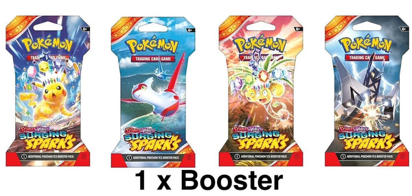 Pokémon - Surging Sparks SV8 - Sleeved Booster Pack 1 x - EN - NEU OVP