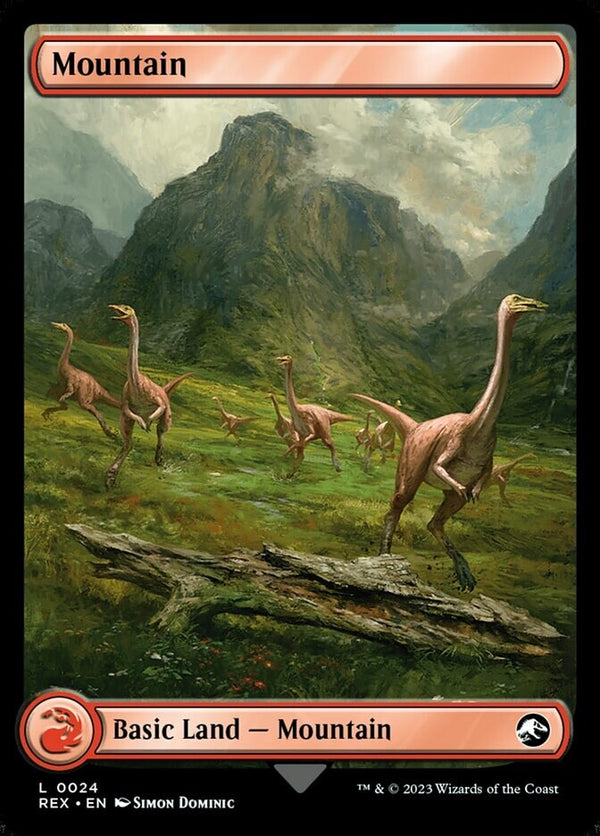 Jurassic World Collection - Mountain Full Art REX 24 - NM EN - Magic MTG