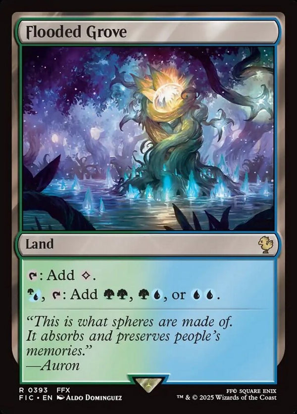 Flooded Grove - Commander Final Fantasy FIC 393 - EN NM MTG Magic