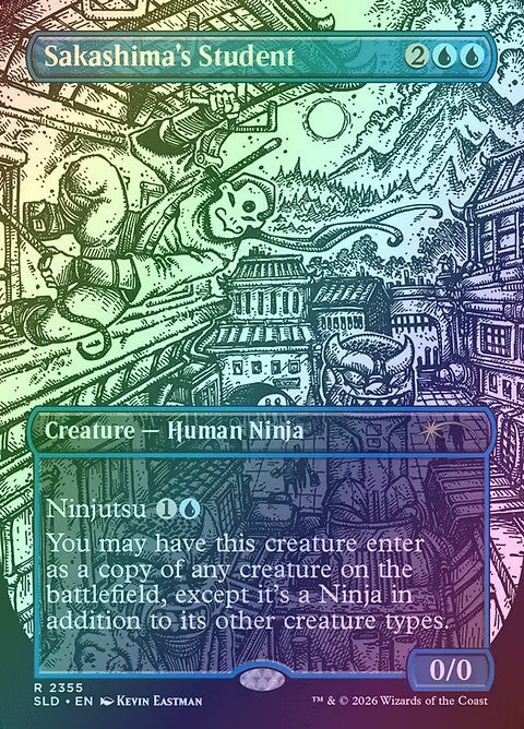 Sakashima's Student FA FOIL - Secret Lair Ninja Turtles SLD 2356 - NM EN MTG TCG