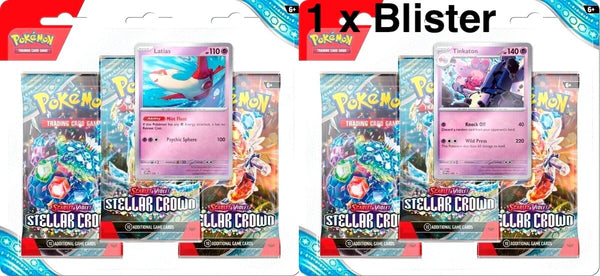 Pokémon - Stellar Crown SV07 - 3 Booster Pack Blister (1x) - EN - NEU OVP SEALED