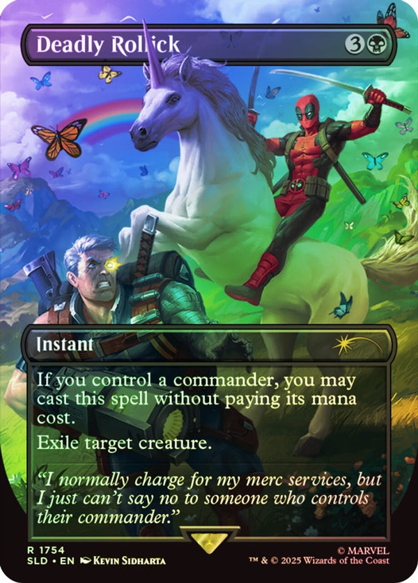 Deadly Rollick Full Art FOIL - Secret Lair Deadpool SLD 1754 - NM EN - MTG