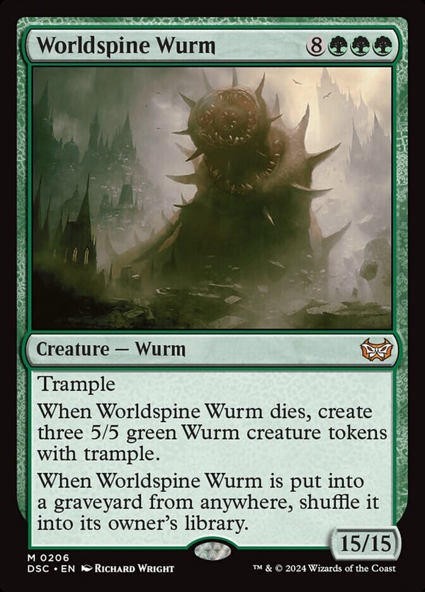 Worldspine Worm - Duskmourn - EN NM - DSC 206 - MTG Magic The Gathering