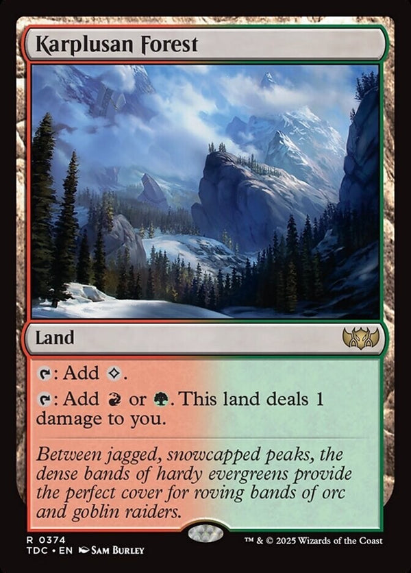 Karplusan Forest - Commander: Tarkir Dragonstorm TDC 374 - EN NM - Magic TCG