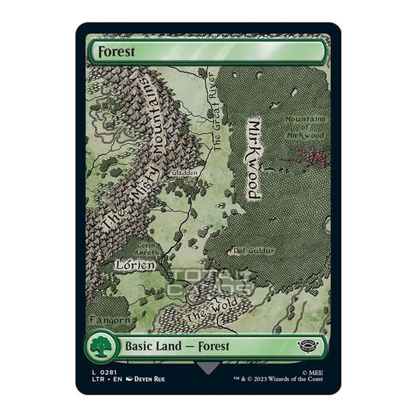 Forest Full Art V.4 - Lord of the Rings - Near Mint EN - LTR 0281 - MTG Magic