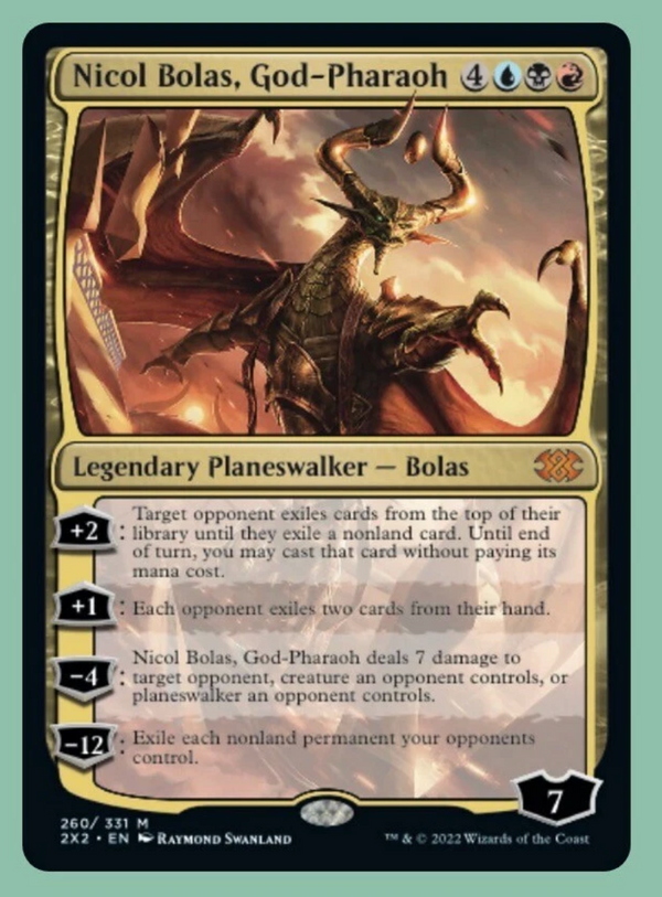 Nicol Bolas, God-Pharaoh NM EN - Double Masters 2022 - 2X2 260 - MTG Magic