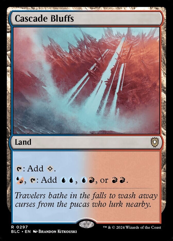Cascade Bluffs - Bloomburrow BLC 297 EN NM - MTG Magic The Gathering