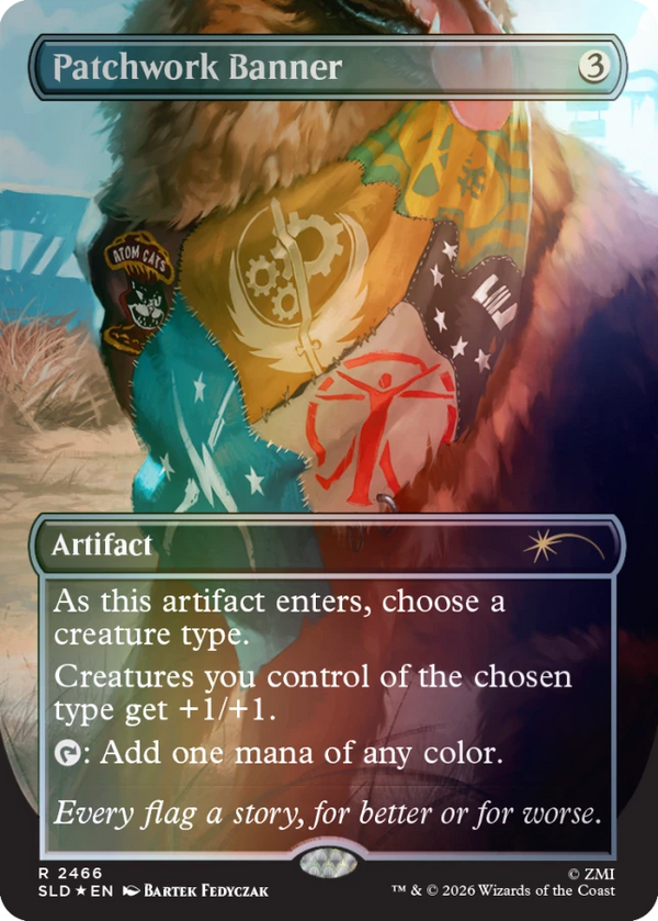 Patchwork Banner FOIL Full Art - Secret Lair X Fallout Dog SLD 2466 - NM EN MTG