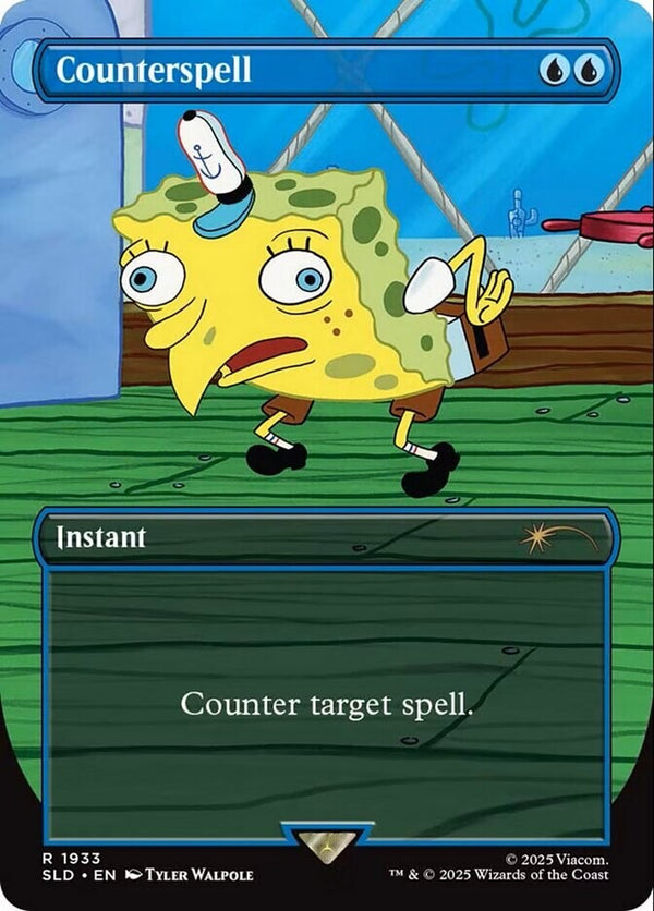 Counterspell Full Art FOIL - Secret Lair SpongeBob SLD 1933 - EN NM - Magic