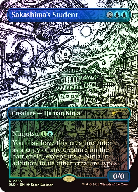 Sakashima's Student FA FOIL - Secret Lair Ninja Turtles SLD 2356 - NM EN MTG TCG