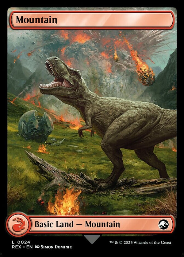 Jurassic World Collection - Mountain Full Art REX 24 - NM EN - Magic MTG