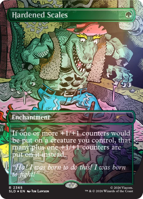 Hardened Scales FA FOIL - Secret Lair Ninja Turtles SLD 2365 - NM EN MTG TCG