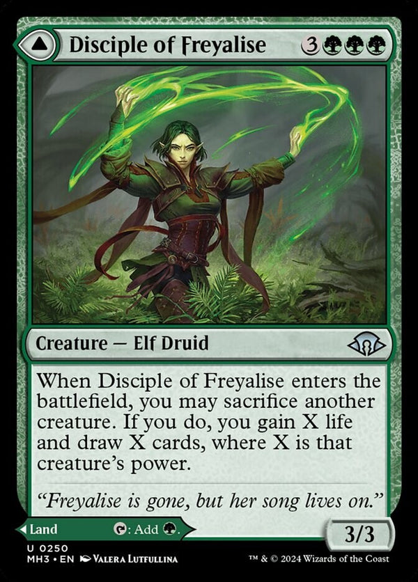 Disciple of Freyalise / Garden of Freyalise - MH3 250 - NM EN - Magic MTG