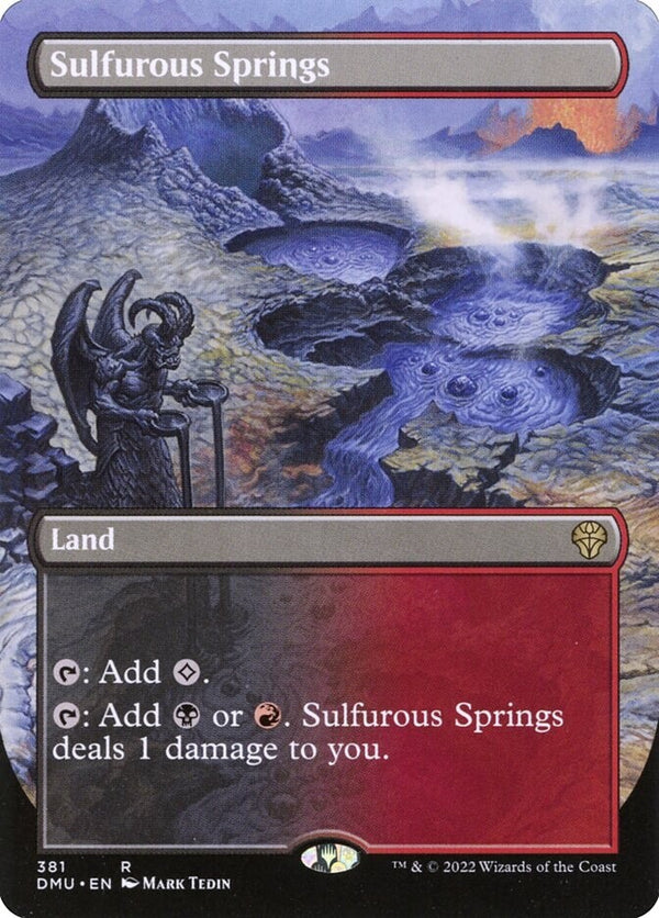 Sulfurous Springs Full Art - Dominaria United DMU 381 - Painland - EN NM - Magic