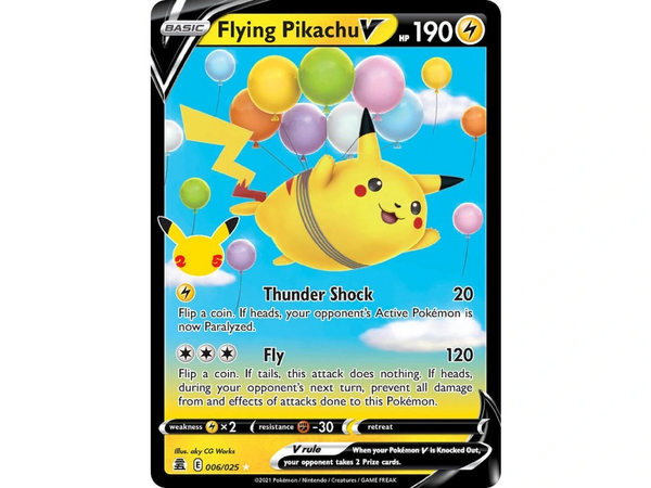 Pokémon - Flying Pikachu V Celebrations CEL006 - NM EN - PKM TCG