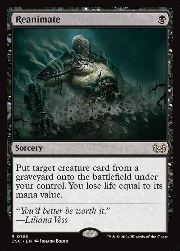 Reanimate - Duskmourn - EN NM - DSC 155 - MTG Magic The Gathering