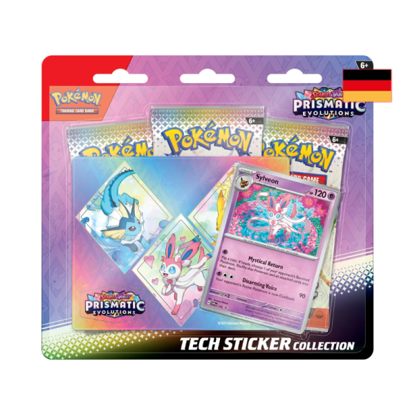 Pokemon - Prismatische Entwicklungen Tech Sticker Kollektion 1 x - DE NEU OVP