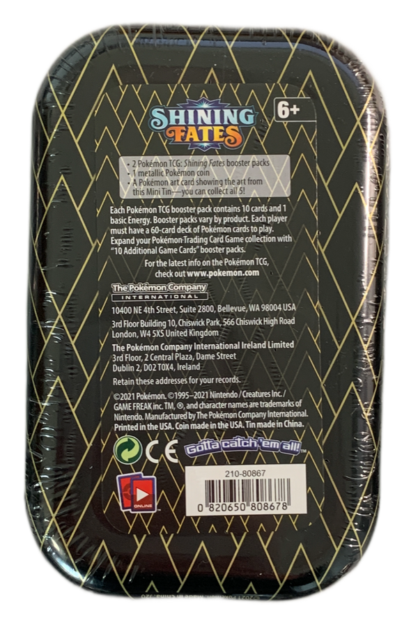 Pokemon - Shining Fates Mini Tin Box - Booster Pack - EN NEU OVP Sealed