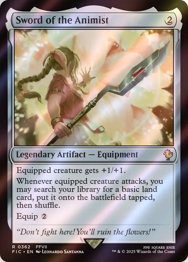 Sword of the Animist SURGE FOIL - Commander Final Fantasy FIC 362 - EN NM MTG