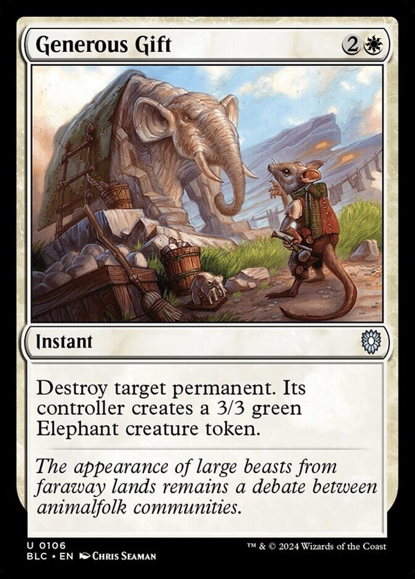 Generous Gift - Commander: Bloomburrow BLC 106 - EN NM - Magic